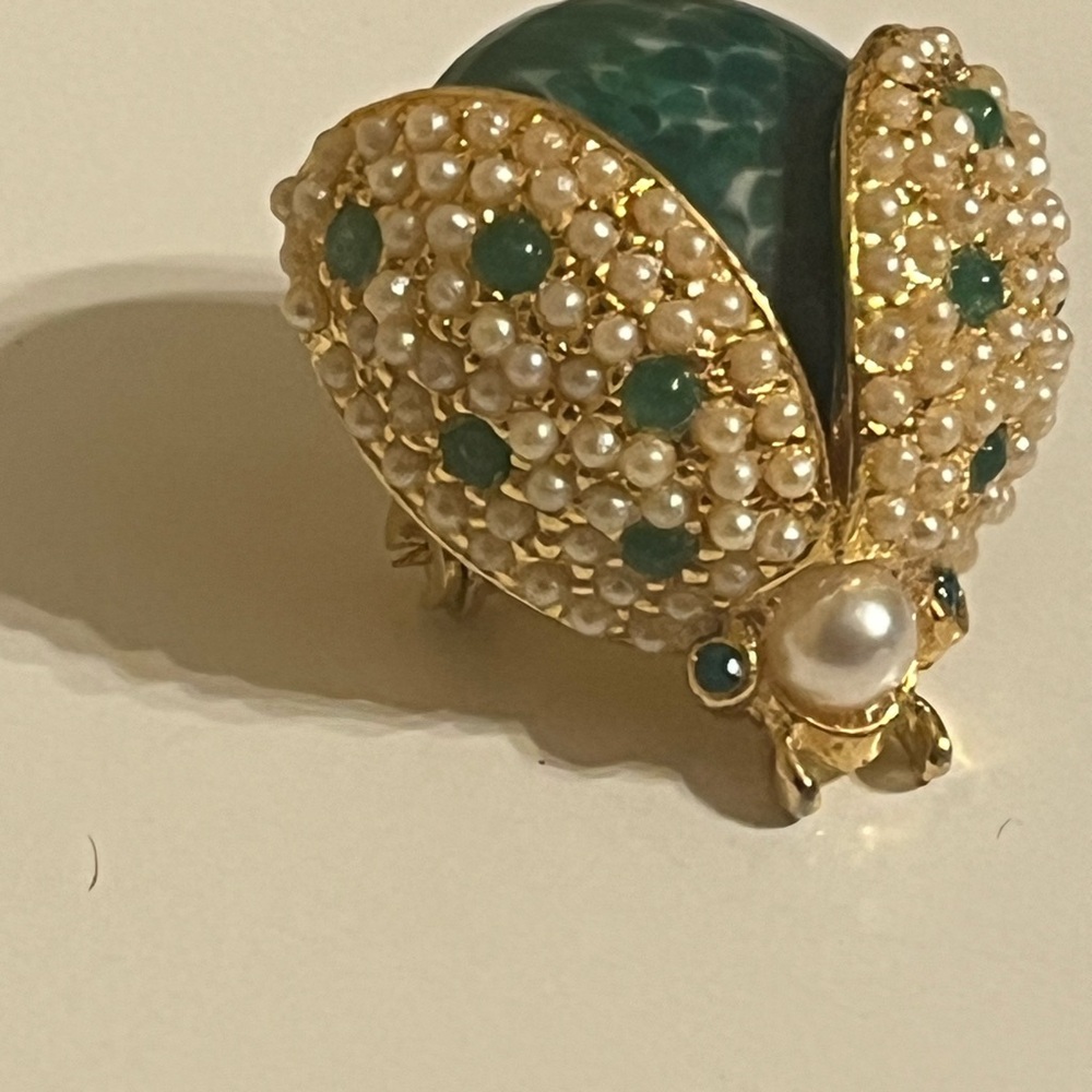 Beetle Bug Goldtone Stick Pin Brooch - Picture 2 of 9